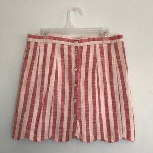 Red Striped Skirt